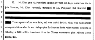 This screenshot references Imran Khan, Snapchat’s chief strategy officer.